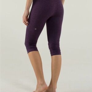 Lululemon In the Flow Crop Il Ruched cropped Leggings in Berry 6